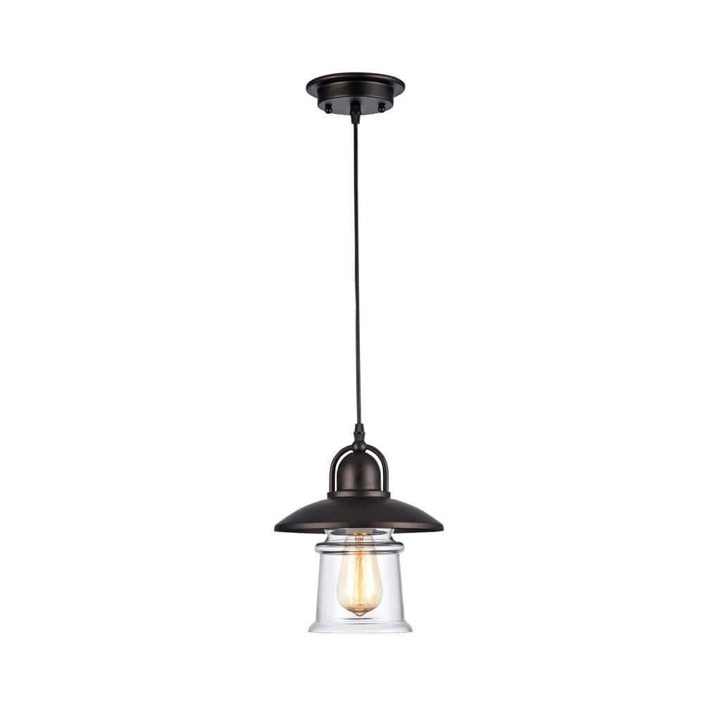 Industrial 1-light Oil Rubbed Bronze Pendant