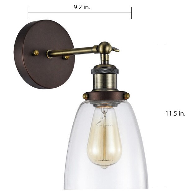 Industrial 1-light Oil Rubbed Bronze Wall Sconce - Bed Bath & Beyond -  12341289