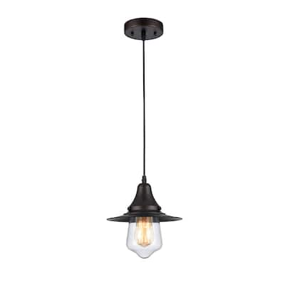 Industrial 1-light Oil Rubbed Bronze Pendant