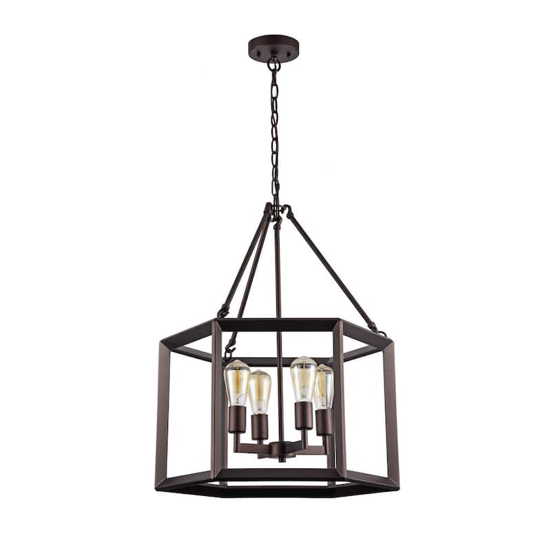 Copper Grove Cannock Industrial 4-light Oil Rubbed Bronze Pendant