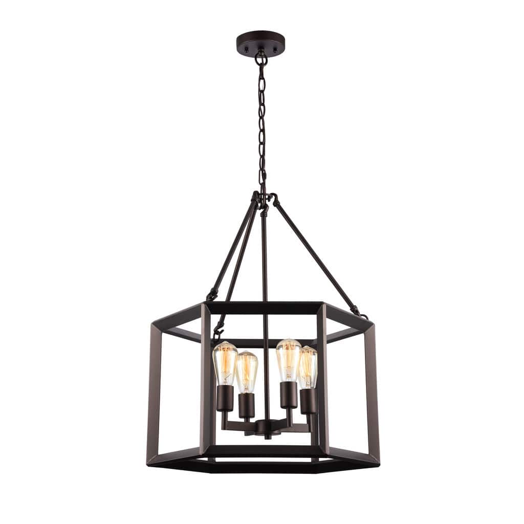 Copper Grove Cannock Industrial 4-light Oil Rubbed Bronze Pendant