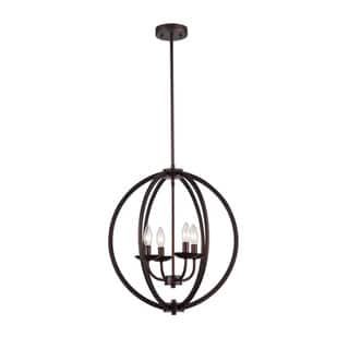 Industrial 4-light Oil Rubbed Bronze Pendant