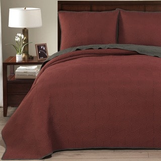 Brielle Honeycomb Reversible 3-piece Quilt Set