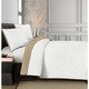 preview thumbnail 3 of 22, Brielle Honeycomb Reversible 3-piece Quilt Set white/linen/Linen - King - 3 Piece