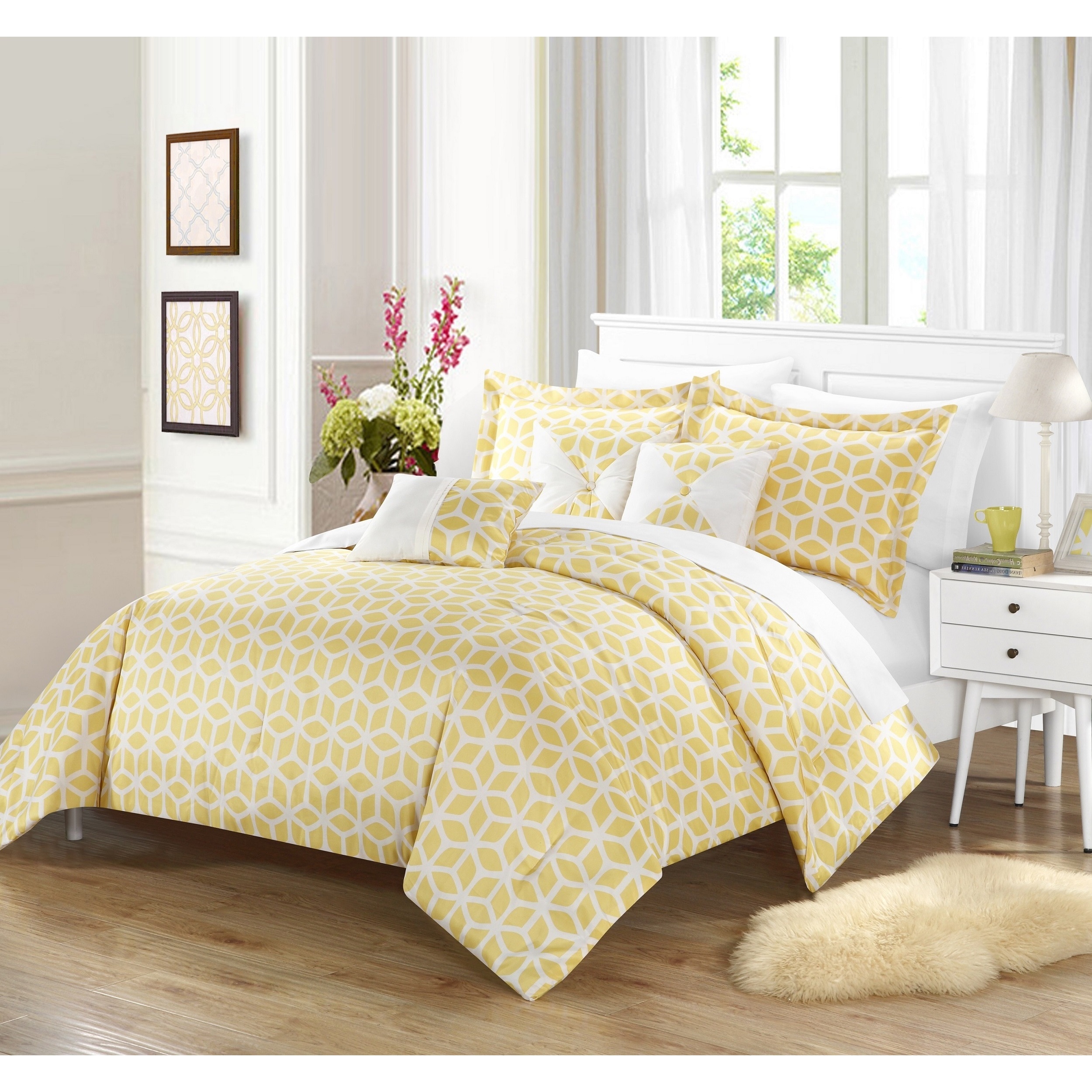 Shop Chic Home Ritchelle Yellow  10 Piece Bed  in a Bag 