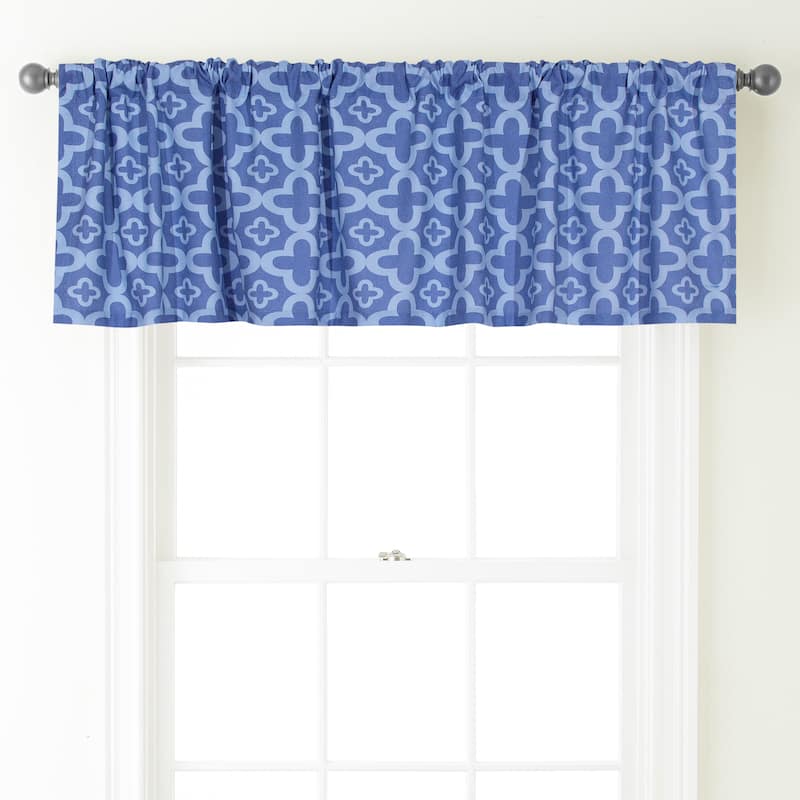 Nanshing Azami 54 x 18-inch Rod-Pocket Curtain Valance - 54 x 18 - Blue