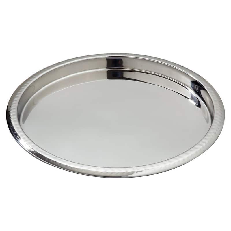 Heim Concept Hammered Border Stainless Steel Serving Tray