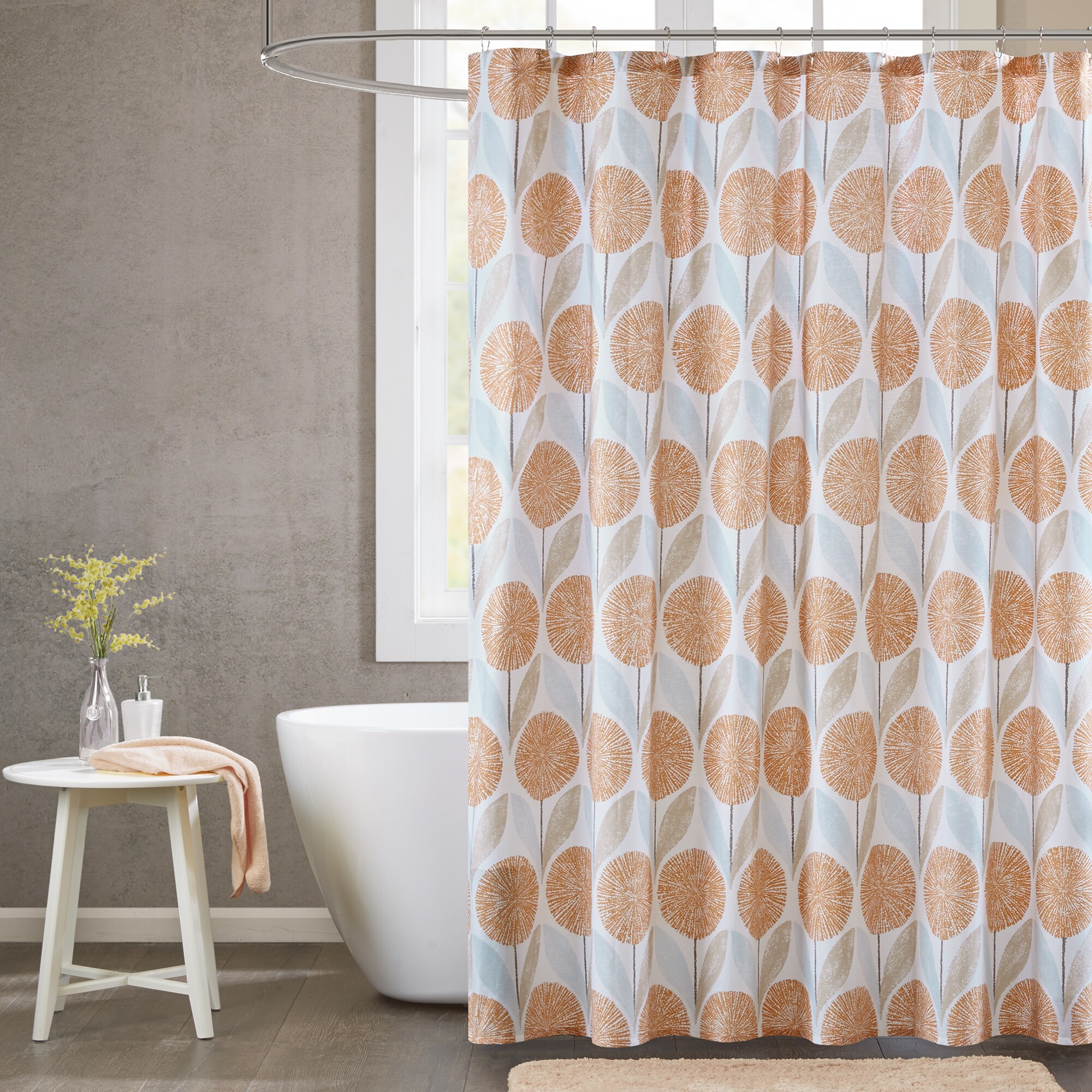 Shop Urban Habitat Stella Cotton Printed Shower Curtain 2-Color Option ...