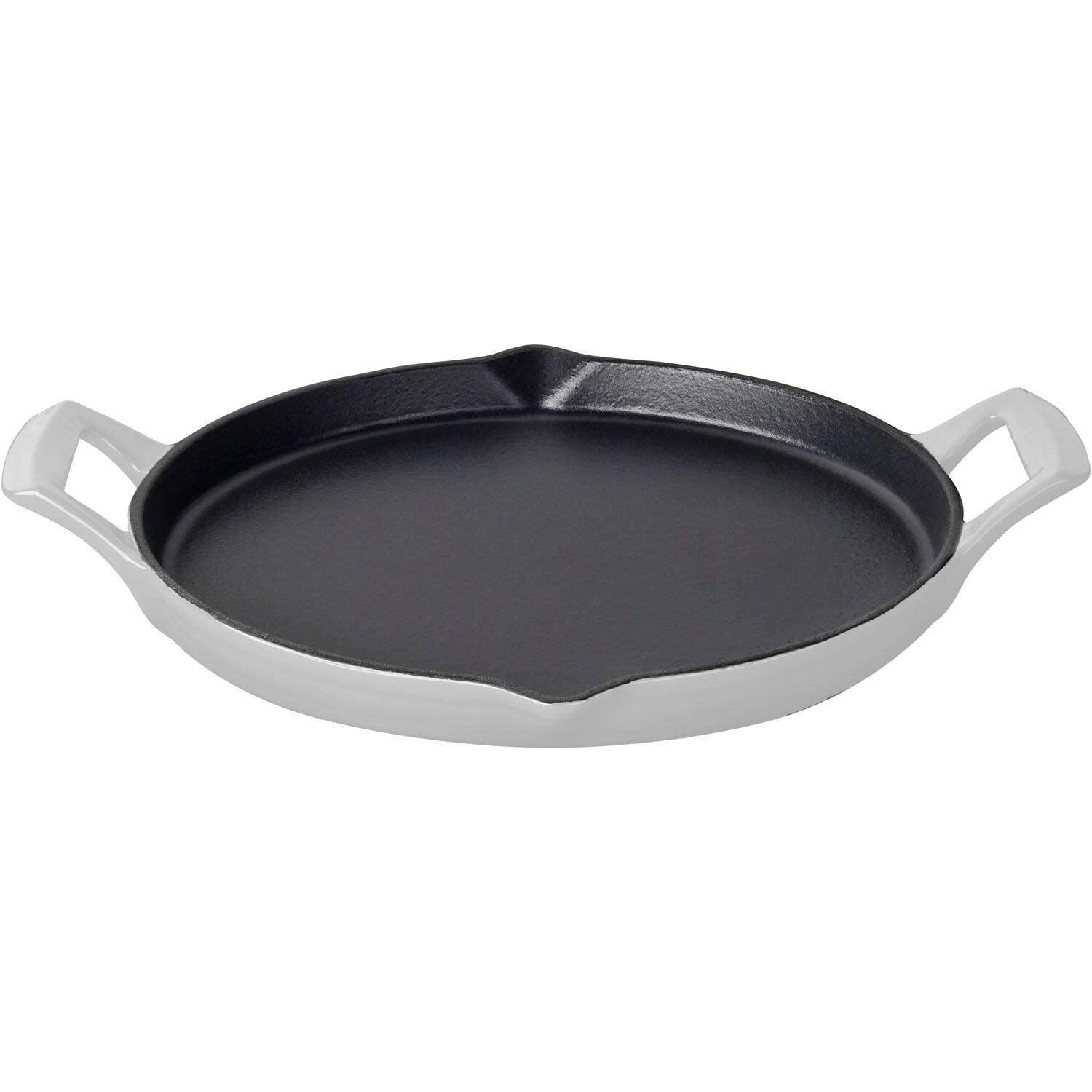https://ak1.ostkcdn.com/images/products/12343478/La-Cuisine-Round-12-In.-Cast-Iron-Shallow-Griddle-with-2-Wedge-Handles-and-Enamel-Finish-White-96dba9ee-a2de-44fe-a35a-a898e3aa1408.jpg