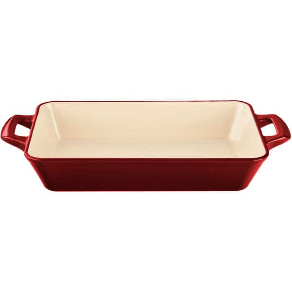 Enameled Cast Iron Bread Pan with Lid 11 inch red Bread Oven Cast