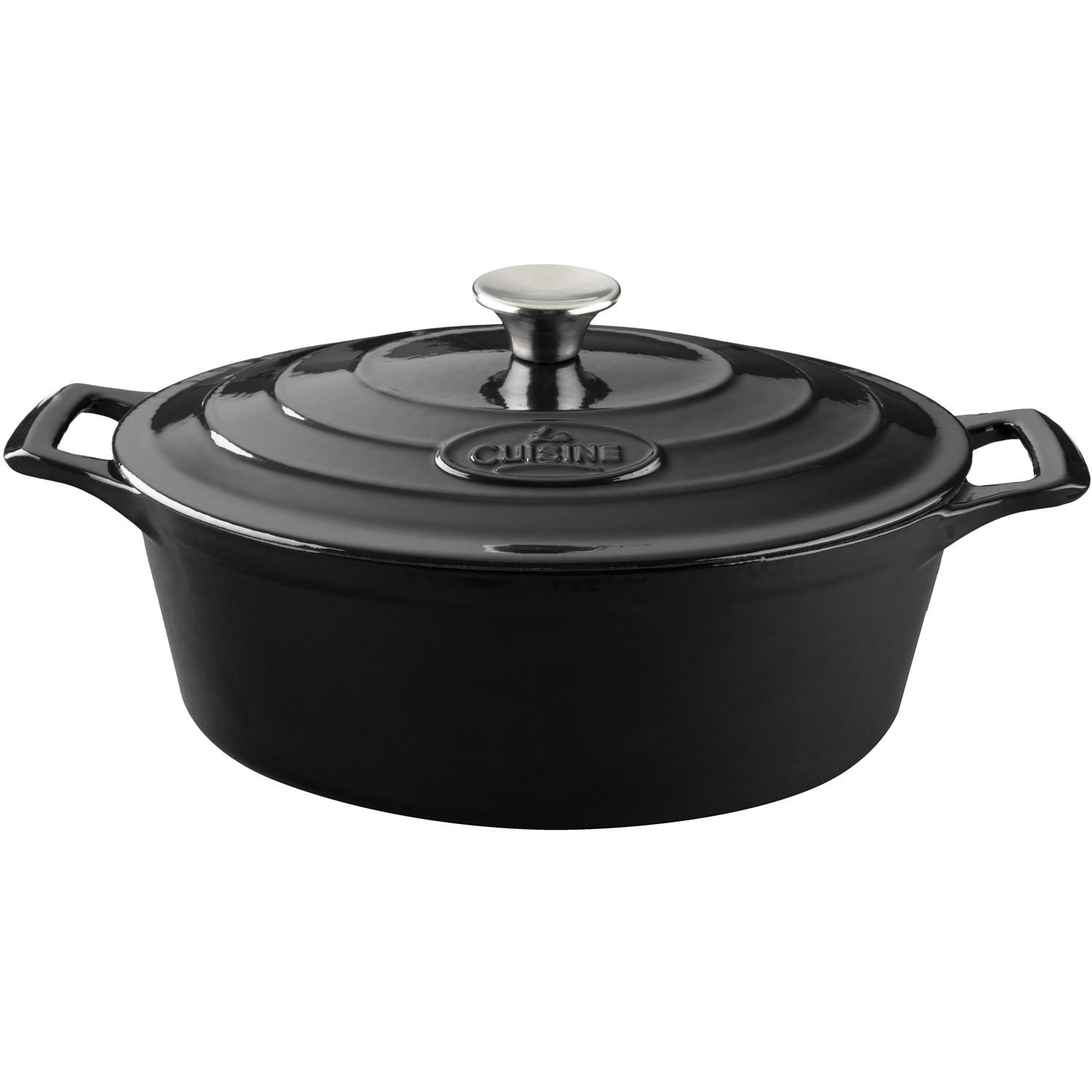 La Cuisine Black Enamel Cast Iron 6-piece Round Casserole Set - Bed Bath &  Beyond - 11367724