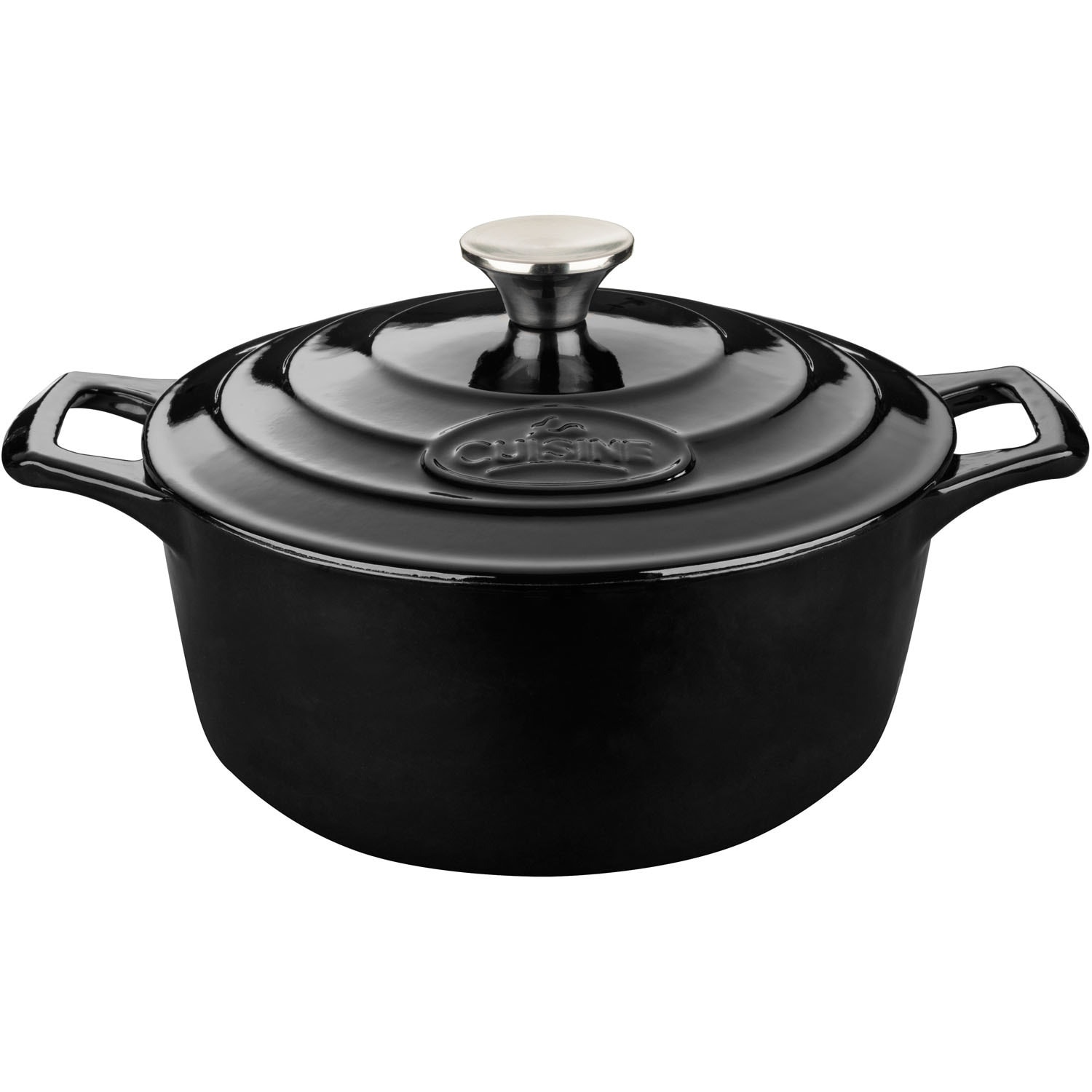 La Cuisine PRO Black 6-piece Cast Iron Round Casserole Set - Bed Bath &  Beyond - 11367720