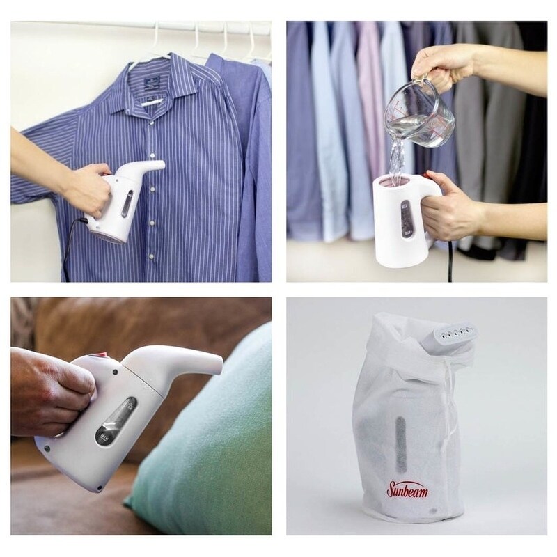 Sunbeam White Handheld Compact Fabric and Garment Steamer - Bed Bath u0026  Beyond - 12344214