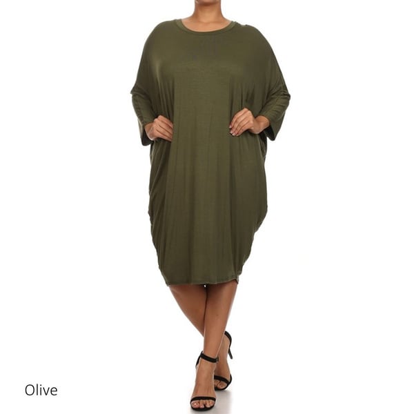 olive green plus size dress