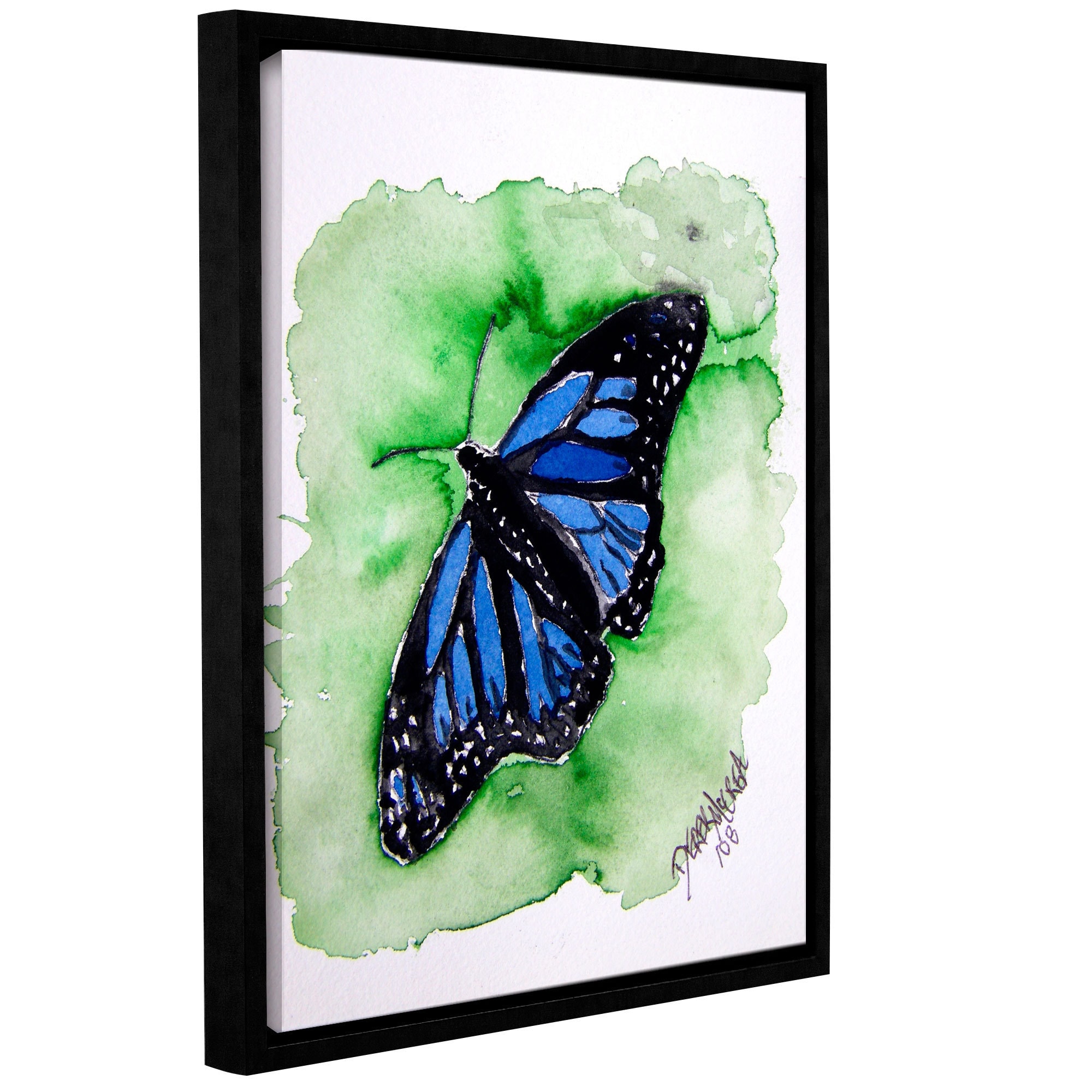 blue monarch butterfly drawing