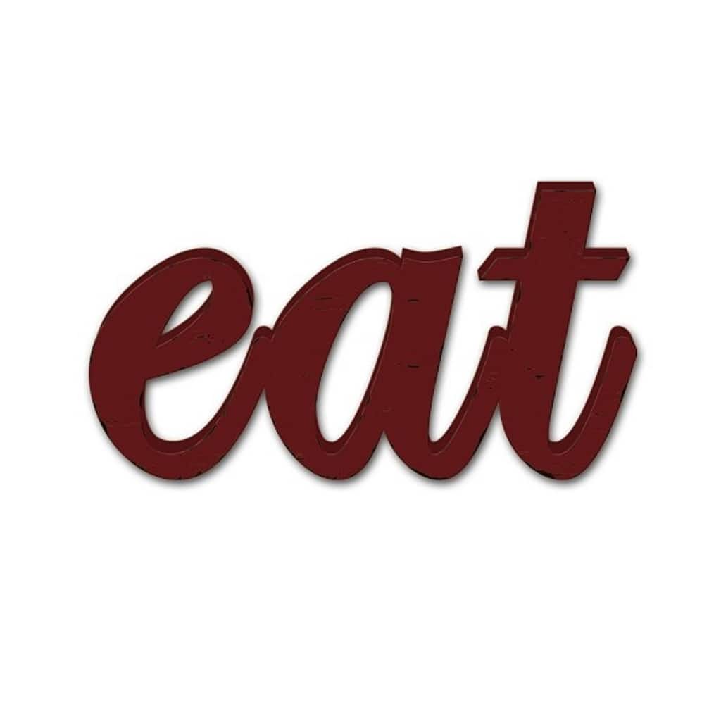 Rustic Decor 'Eat' Wood Sign