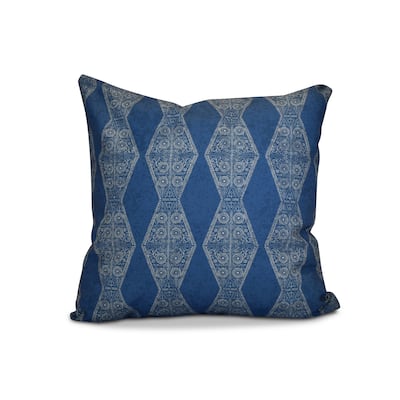 20 x 20-inch Pyramid Stripe Geometric Print Outdoor Pillow