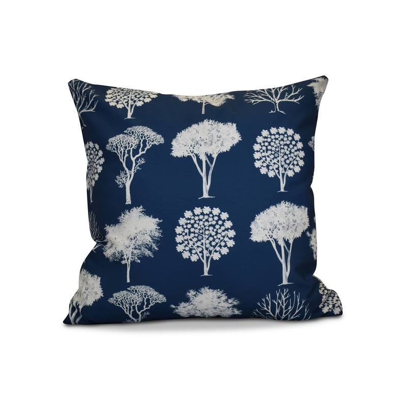 20 x 20-inch Field of Trees Floral Print Outdoor Pillow