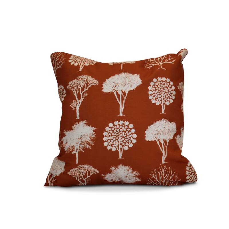 20 x 20-inch Field of Trees Floral Print Outdoor Pillow