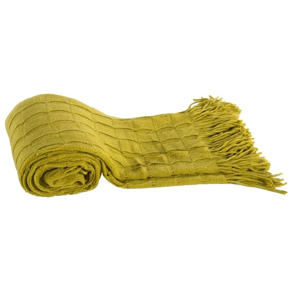 Chartreuse Acrylic Cashmere Throw