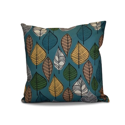 20 x 20-inch Autumn Leaves Floral Print Outdoor Pillow