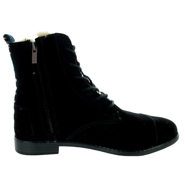 toms black suede boots