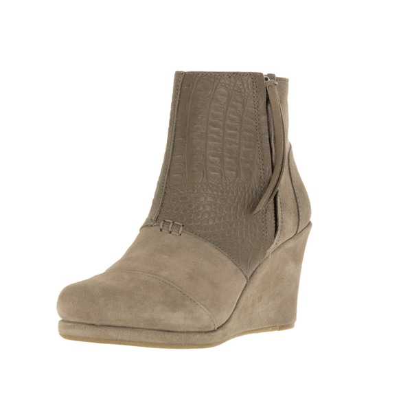 toms desert wedge high bootie