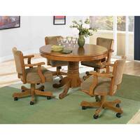 Coaster Company Oak Round Game Table - 30" x 47.25"
