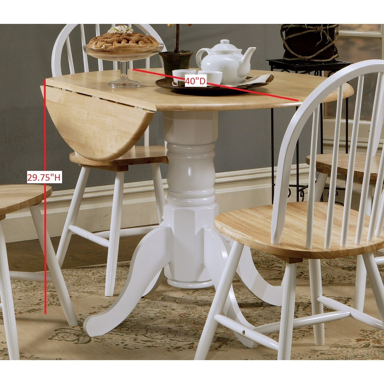 coaster company natural and white dining table