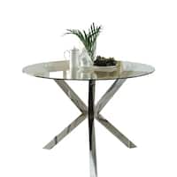 Coaster Company Chrome Glass Top Dining Table