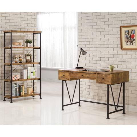 Rustic Desks Computer Tables Online At Our Best Carbon Loft Jess Black Metal V Base Reclaimed Wood 3 Drawer Desk