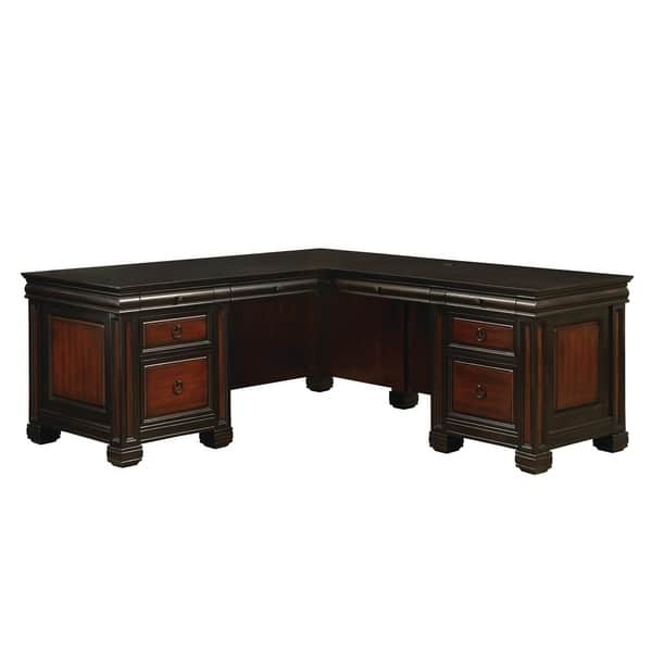 Shop Coaster Company Black Cherry L Shaped Desk On Sale Free