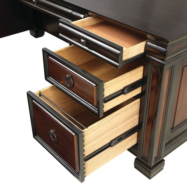 Shop Coaster Company Black Cherry L Shaped Desk On Sale Free