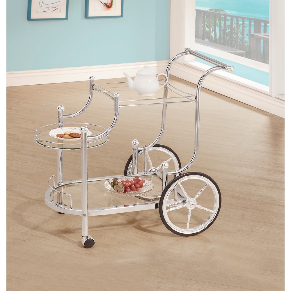 Chrome Finish Coaster Bar Carts Bed Bath Beyond