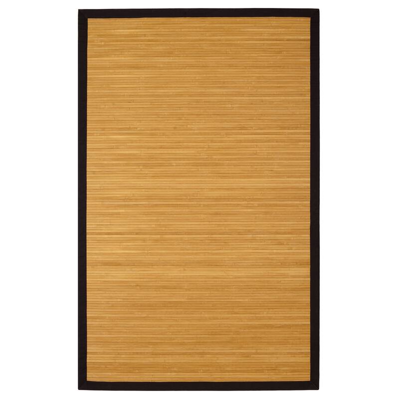 Jani Namaste Bamboo Rug with Black Border