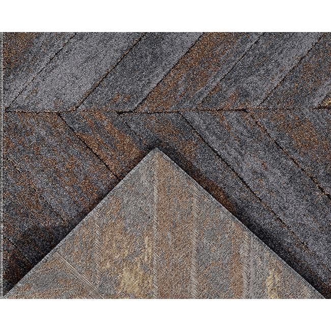 Persian Rugs Rustic Wood Floor Grey Area Rug - 5'2" x 7'2"