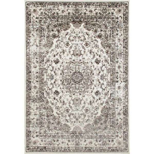 Persian Rugs Antique Styled Multi Colored Cream Ivory Base Persian Rugs Antique Styled Multi Colored Cream Ivory Base Area Rug 5 X27