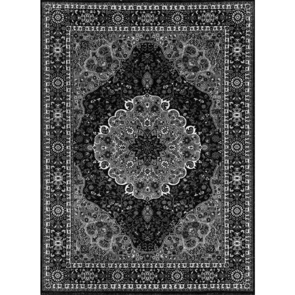 Persian Rugs Traditional Oriental Styled Grey Background Area Rug (9'0 x 12'6) Free Shipping