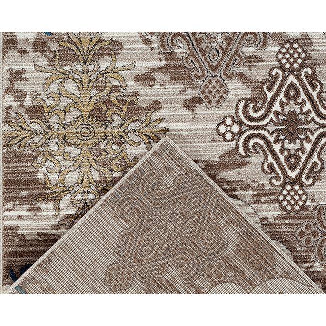 Persian Rugs Tribal Medallions Beige Multi Colored Area Rug - 7'10" x 10'6"