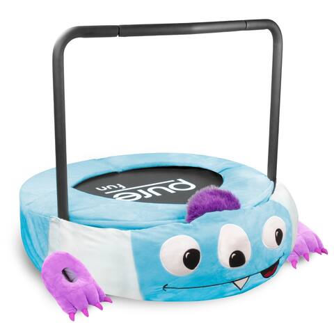 Pure Fun 36-inch Monster Jumper Kids Mini Trampoline with Handrail
