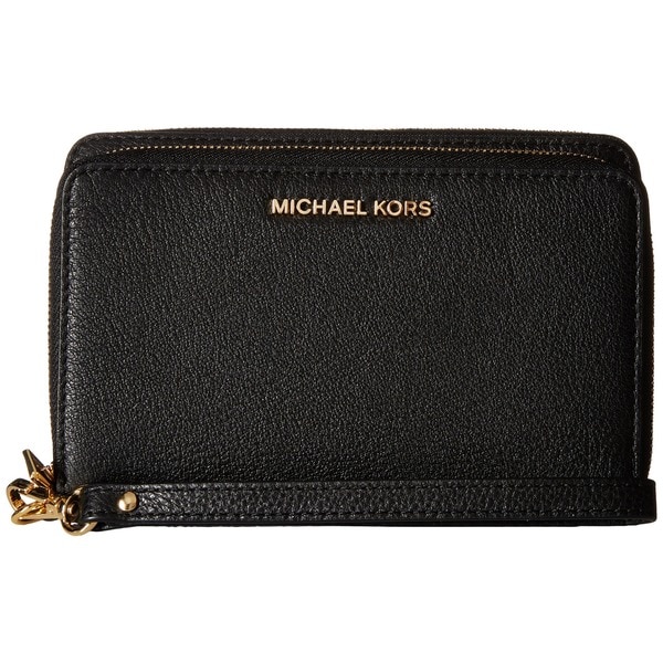 michael kors black and gold wallet