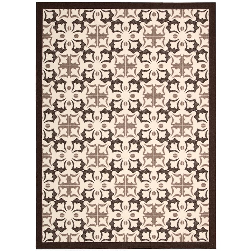 Nourison Enhance Area Rug - 5' x 7' - Brown - Rectangle