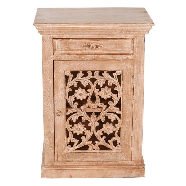 Shop Handmade Magnolia Rustic Reclaimed Wood And Metal Nightstand India Overstock 12349606