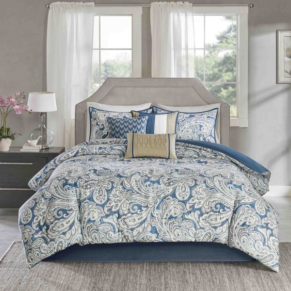 Madison Park Lira Blue Comforter 7 Piece Set F7fc72b9 5b53 439f Afb4 90cea848f1f6 600 