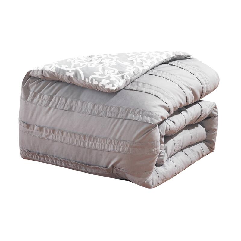 Chic Home Zarina BIB 10pc. Grey Comforter Set On Sale Bed Bath