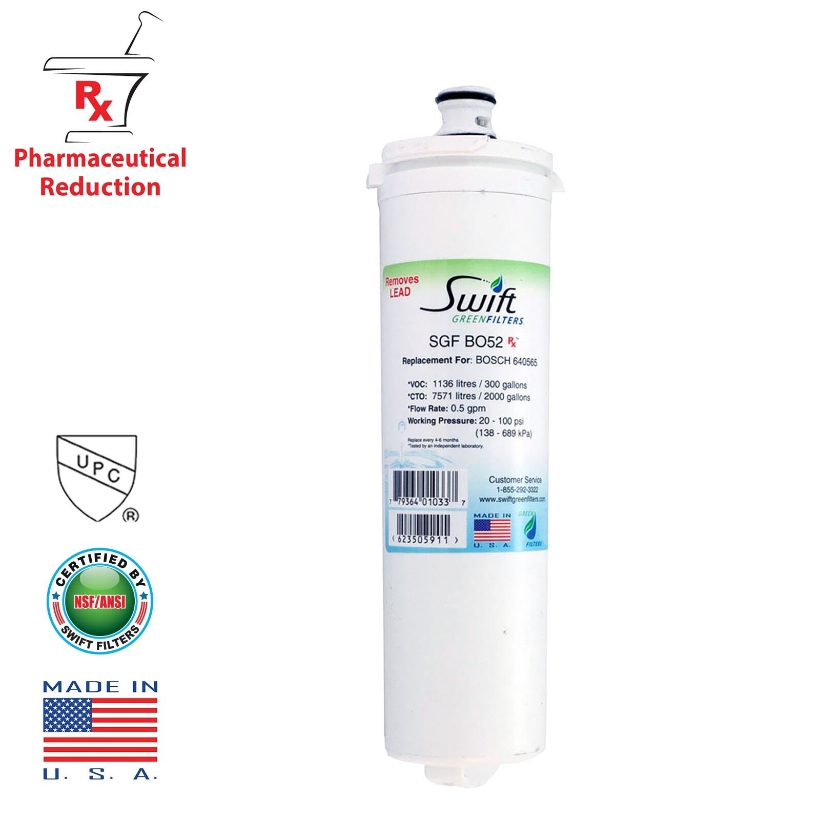 Shop Replacement Bosch 640565 Cs 52 Evolfltr10 Refrigerator Water