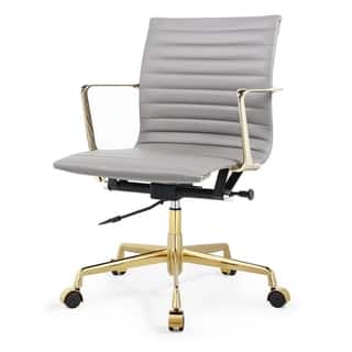 Gold Office Conference Room Chairs Online At M5 Office Chair In Gold And Grey Aniline Leather