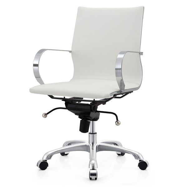 M360 Gold And White Vegan Leather Office Chair Free Shipping M360 Gold And White Vegan Leather Office Chair