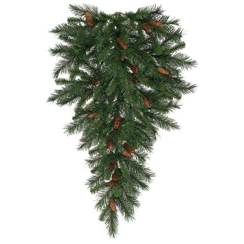 42" Pre-Lit Cheyenne Pine Artificial Christmas Teardrop Swag - Clear Dura Lights