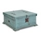 preview thumbnail 2 of 3, Progressive Turquoise/Antique White Pine Francisca Cocktail Trunk Turquoise